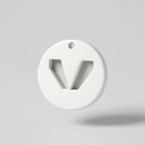 Vixere Nation Keychain 3D Printed V Mark - White